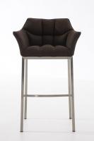 Barhocker Damaso E Stoff mit 4-Fuß Gestell braun 