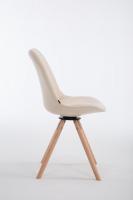 Besucherstuhl Calais Drehbar Natura Rund creme 