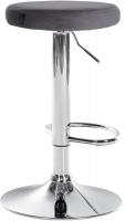 2er Set Barhocker Ponte Samt chrom dunkelgrau 2er Set Barhocker Ponte Samt chrom dunkelgrau