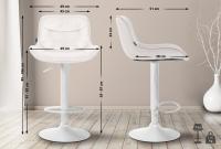 2er Set Barhocker Vonore Samt weiß creme 2er Set Barhocker Vonore Samt weiß creme
