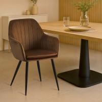 Esszimmerstuhl Cheryl Samt schwarz braun Esszimmerstuhl Cheryl Samt schwarz braun
