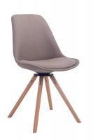 Besucherstuhl Troyes Stoff Rund natura (eiche) taupe 