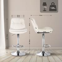 Barhocker Laurel Kunstleder chrom weiß Barhocker Laurel Kunstleder chrom weiß