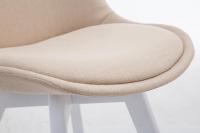 Besucherstuhl Borneo V2 Stoff  weiß (eiche) creme 