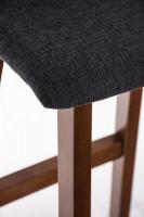 Barhocker Taunus Stoff Walnuss dunkelgrau 