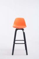 Barhocker Avika Kunstleder Schwarz orange 