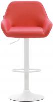 Barhocker Braga Kunstleder weiß rot Barhocker Braga Kunstleder weiß rot