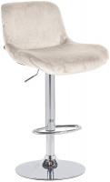 Barhocker Solon Chrom Samt creme Barhocker Solon Chrom Samt creme