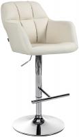 Barhocker Natoma Kunstleder chrom creme Barhocker Natoma Kunstleder chrom creme