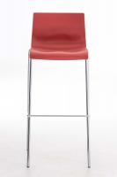 2er Set Barhocker Hoover Kunststoff 4-Fuß Gestell chrom rot 2er Set Barhocker Hoover Kunststoff 4-Fuß Gestell chrom rot