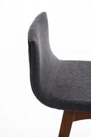 Barhocker Taunus Stoff Walnuss dunkelgrau 