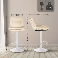 Barhocker Laurel Kunstleder weiß creme Barhocker Laurel Kunstleder weiß creme
