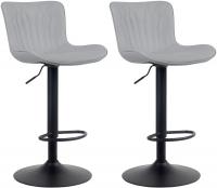 2er Set Barhocker Linus Kunstleder grau 2er Set Barhocker Linus Kunstleder grau