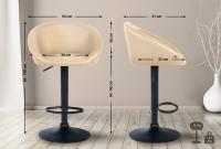 Barhocker Davie Kunstleder schwarz creme Barhocker Davie Kunstleder schwarz creme