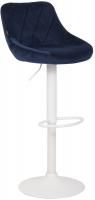 Barhocker Lazio Samt weiß blau Barhocker Lazio Samt weiß blau