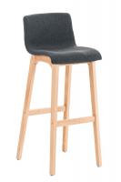 Barhocker Hoover Stoff Natura dunkelgrau 