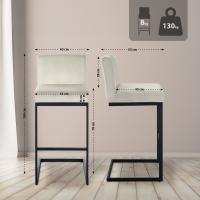 Barhocker Hopewell Samt B creme 