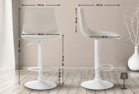 Barhocker Divo Stoff Weiß creme 