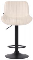2er Set Barhocker Lentini Samt schwarz creme 2er Set Barhocker Lentini Samt schwarz creme