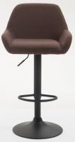2er Set Barhocker Braga Stoff schwarz braun 2er Set Barhocker Braga Stoff schwarz braun