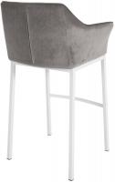 Barhocker Damaso W Samt mit 4-Fuß Gestell grau 