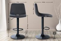 2er Set Barhocker Divo Stoff Schwarz dunkelgrau 2er Set Barhocker Divo Stoff Schwarz dunkelgrau