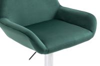 Barhocker Braga Samt chrom dunkelgrün Barhocker Braga Samt chrom dunkelgrün