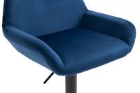 2er Set Barhocker Braga Samt schwarz blau 2er Set Barhocker Braga Samt schwarz blau