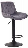 2er Set Barhocker Lentini Samt schwarz dunkelgrau 2er Set Barhocker Lentini Samt schwarz dunkelgrau