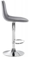 Barhocker Divo Samt Chrom dunkelgrau Barhocker Divo Samt Chrom dunkelgrau