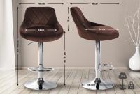 2er Set Barhocker Lazio Samt chrom braun 2er Set Barhocker Lazio Samt chrom braun