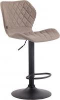 Barhocker Cork Stoff schwarz taupe Barhocker Cork Stoff schwarz taupe