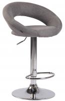 Barhocker Olinda Stoff chrom grau Barhocker Olinda Stoff chrom grau