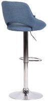 Barhocker Milet Stoff chrom blau 