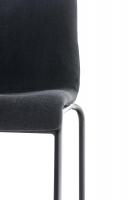 Barhocker Hoover Stoff 4-Fuß Gestell schwarz schwarz 
