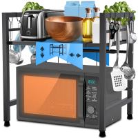 Mikrowellenregal Marana 2-stufig schwarz 