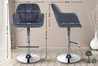 Barhocker Natoma Samt chrom dunkelgrau Barhocker Natoma Samt chrom dunkelgrau