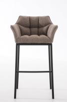 Barhocker Damaso B Stoff mit 4-Fuß Gestell terrabraun 