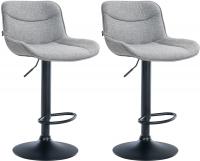 2er Set Barhocker Vonore Stoff schwarz grau 2er Set Barhocker Vonore Stoff schwarz grau