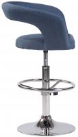 2er Set Barhocker Jaen Stoff blau 