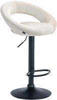 Barhocker Olinda Samt schwarz creme Barhocker Olinda Samt schwarz creme