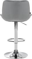 2er Set Barhocker Vonore Samt chrom grau 2er Set Barhocker Vonore Samt chrom grau