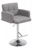 Barhocker Los Angeles, Stoff grau Barhocker Los Angeles, Stoff grau