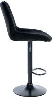 2er Set Barhocker Toni Samt schwarz schwarz 