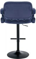 Barhocker Dublin Samt schwarz blau 