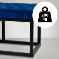 Sitzbank Polson Samt Schwarz 120 cm blau Sitzbank Polson Samt Schwarz 120 cm blau