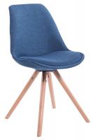 4er Set Stühle Toulouse Stoff Natura Rund blau 4er Set Stühle Toulouse Stoff Natura Rund blau