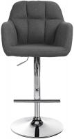 Barhocker Natoma Stoff chrom dunkelgrau Barhocker Natoma Stoff chrom dunkelgrau