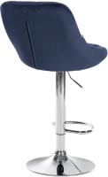 2er Set Barhocker Lazio Samt chrom blau 2er Set Barhocker Lazio Samt chrom blau