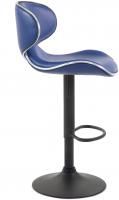 2er Set Barhocker Las Vegas V2 Kunstleder schwarz blau 
